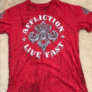 Mens affliction tee shirt